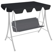 vidaXL Toldo suplente p/ baloiço de jardim 150/130x105/70 cm preto