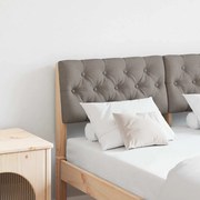 vidaXL Cabeceira estofada Cinzento-acastanhado 120 cm