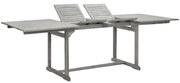 vidaXL Mesa de jantar p/ jardim (160-240)x100x75 cm acácia maciça
