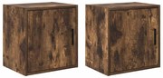 vidaXL Armários de parede para garagem 2 pcs derivados de madeira