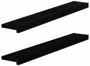 vidaXL Soleiras da janela 2 pcs 100x15x2 cm carvalho castanho-escuro