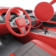 vidaXL Películas para carro 2 pcs 100x150 cm + 50x150 cm vermelho 4D