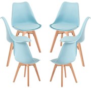 Pack 6 Cadeiras Synk Basic - Água Azul