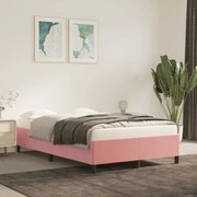 Estrutura de cama 120x200 cm veludo rosa