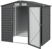 Outsunny Abrigo de Jardim 2,27 m² 190x131x188 cm com 2 Ventilações Porta com Fechadura para Armazenamento de Ferramentas Cinza | Aosom Portugal