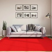 vidaXL Tapete de pelo curto OVIEDO 200x200 cm vermelho