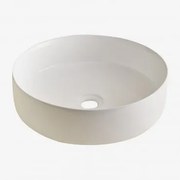 Lavabo Redondo Ø40 Cm Em Cerâmica Lenka Branco - Sklum