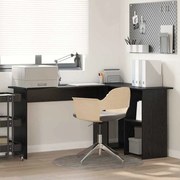 vidaXL Mesa de Carvalho Preto Carvalho Preto Madeira engenheirada Médio
