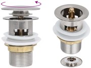 vidaXL Válvula escoamento c/função antitransbordo 6,4x6,4x9,1cm prata