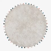 Alfombra Redonda Ø125 Cm Em Algodão Cinder Kids Gris Nube - Sklum