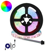 vidaXL Fita LED 2 pcs Preto e Transparente 1300 mm Cobre e Plástico