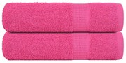 Toalhas de banho 2pcs 70x140 cm 360 gsm 100% algodão rosa