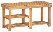 vidaXL Sapateira 90x32x46 cm madeira de acácia maciça