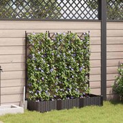 vidaXL Vaso de Jardim 3 pcs Castanho 120 x 40 x 125,5 cm Aço
