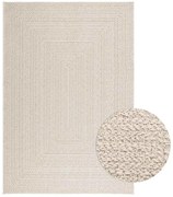 vidaXL Tapete ZIZUR creme 140x200cm aspeto de juta interior e exterior