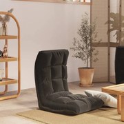 vidaXL Colchão/cadeira de piso dobrável tecido preto