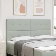 Cabeceira vidaXL Botão Almofadado Cinza-claro 180 cm Veludo