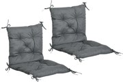 Conjunto de 2 Almofadas de Cadeira 50x98x8 cm Almofadas de Cadeira de