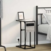 vidaXL Armário de Cabeceira Cinza Sonoma 41,5 x 26 x 60,5 cm
