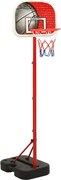 vidaXL Conjunto portátil de basquetebol ajustável 138,5-166 cm