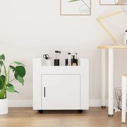 vidaXL Trólei de secretária 60x45x60 cm derivados de madeira branco