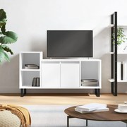 vidaXL Móvel para TV 100x35x55 cm derivados madeira branco brilhante