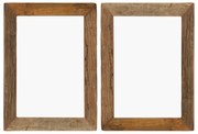 vidaXL Molduras 2 pcs 40x50 cm madeira recuperada maciça e vidro