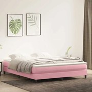 vidaXL Cama com molas sem colchão 180x220 cm veludo rosa