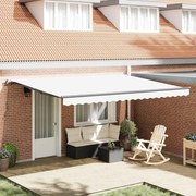 vidaXL Toldo Manual Branco 450 × 300 cm Poliéster