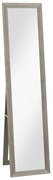 HOMCOM Espelho de Pé 37x155 cm Espelho de Corpo Inteiro Espelho de Parede Retangular com Estrutura de Madeira Cinza