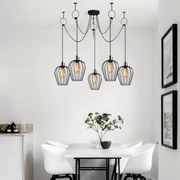 Candeeiro Tel – Preto – Diâmetro 120 cm, Altura 130 cm