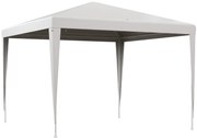 Outsunny Tenda Jardim Desmontável Exterior 4 Orifícios Drenagem Tubo Aço 293x293x252 cm Branco | Aosom Portugal