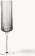 Copos de champanhe de vidro artesanais Ripple, conjunto de 2