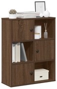 vidaXL Estante 60x24x76,5 cm derivados de madeira carvalho castanho