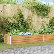 vidaXL Canteiro de jardim elevado Marrom Claro 600 x 80 x 45 cm