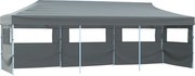 vidaXL Tenda para festas pop-up dobrável c/ 5 paredes 870x291x315 cm antracite