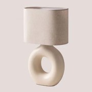 Luminária De Mesa De Cerâmica Katy Gardénia Branco - Sklum