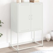 vidaXL Aparador alto 68,5x38,5x107 cm aço branco