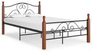 Estrutura de cama 120x200 cm metal preto