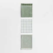 Conjunto De 3 Panos De Cozinha Em Algodão Bijana Baía Verde - Sklum