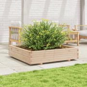 vidaXL Vaso/floreira de jardim 110x110x26,5 cm madeira de pinho maciça