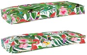 vidaXL Almofadas para Paletes - 2 peças Selva Tropical, 100 x 40 x 8 cm, Tecido Oxford