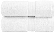 vidaXL Toalhas de bidé premium SOLUND 2 pcs 30x50 cm 600 gsm branco