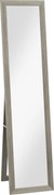 HOMCOM Espelho de Corpo Inteiro 37x157 cm para Pendurar ou Apoiar Espelho Retangular para Sala de Estar Quarto Cinza | Aosom Portugal