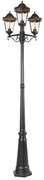Lanterna de exterior preta 220 cm 3 luzes IP44 - Havana Clássico / Antigo