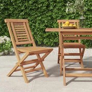vidaXL Cadeiras de jardim dobráveis 2 pcs 47x63x90 cm teca maciça