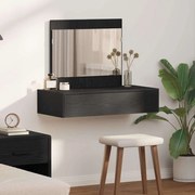 vidaXL Mesa de Maquilhagem Suspensa Carvalho Preto 83x40x70 cm