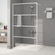 vidaXL Divisória de chuveiro 115x195 cm vidro transparente ESG branco