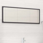 vidaXL Espelho de casa de banho 90x1,5x37 cm contraplacado cinzento