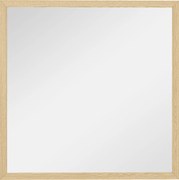 HOMCOM Espelho de parede quadrado 50 x 50 cm, moldura em madeira natural, ideal para casa de banho, sala ou quarto | Aosom Portugal